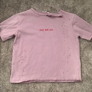 Stay bad ass ripped t shirt (medium/large)